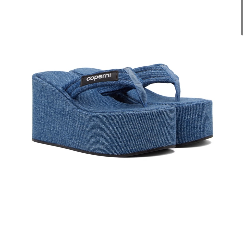Authentic Coperni Blue Jean Platform Sandal 🩵